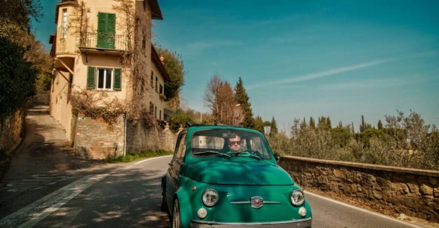Florence Wine Tasting and Tuscan Lunch in a Vintage Fiat 500 - The Fiat 500 drive: manual car comfort is the real gatekeeper